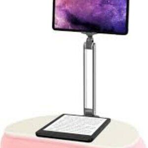 Adjustable Tablet & Kindle Pillow Stand – Soft Pink